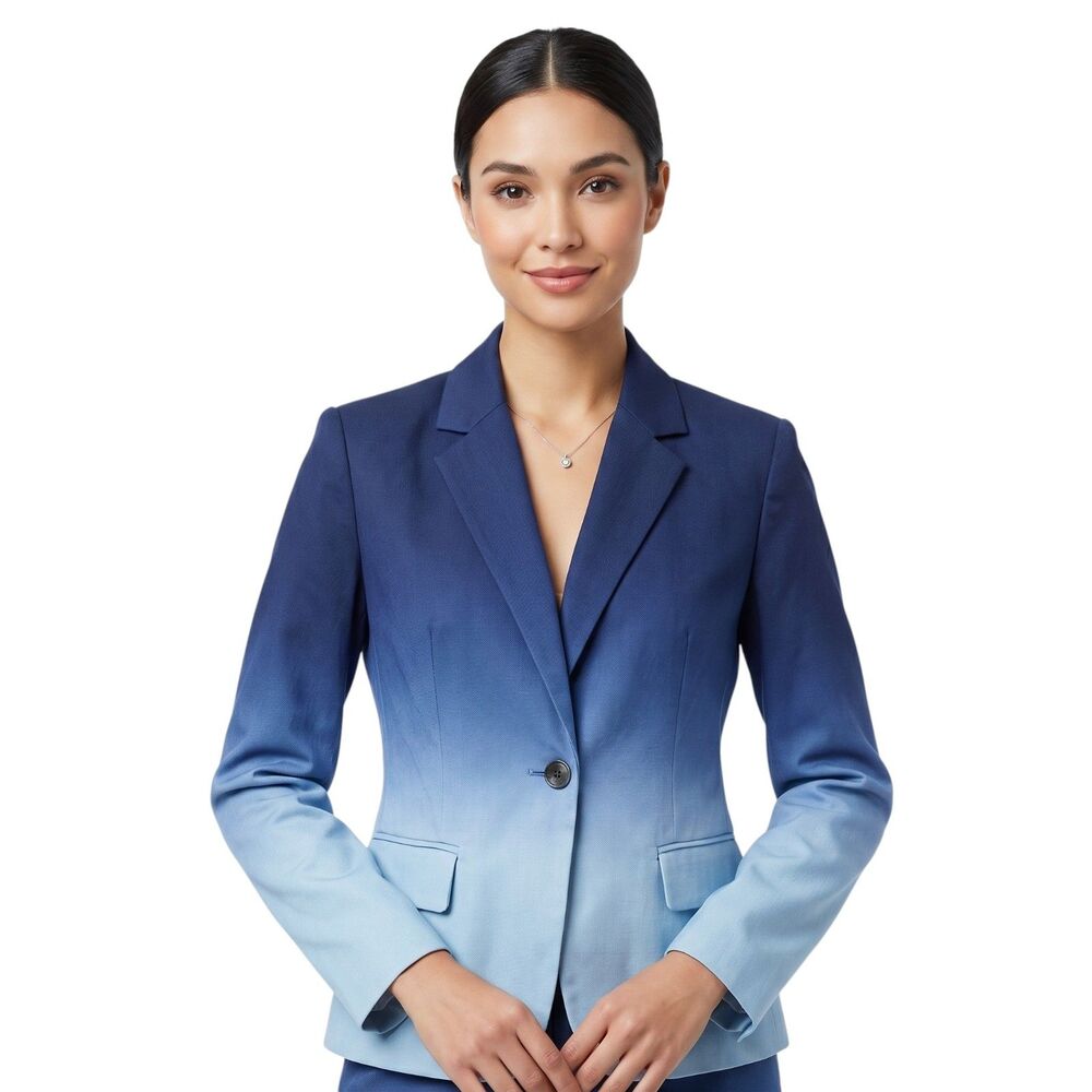 Boston Proper Fade to Blue Women's Blazer Size XL